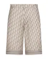Dior Oblique Bermuda Shorts In Nude