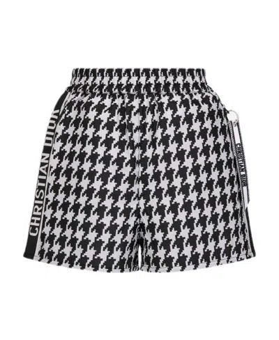 Dior Pattern Shorts In Black