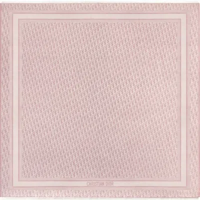Dior Pattern Silk Scarf In Pink