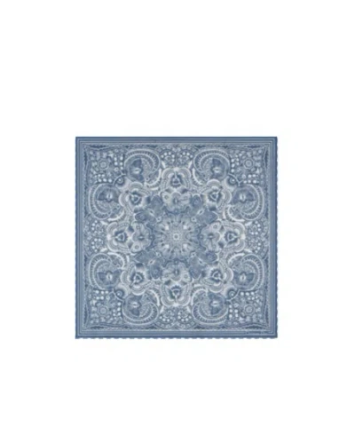Dior Pattern Silk Scarf In Blue