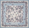 Dior Pattern Silk Scarf In Gray