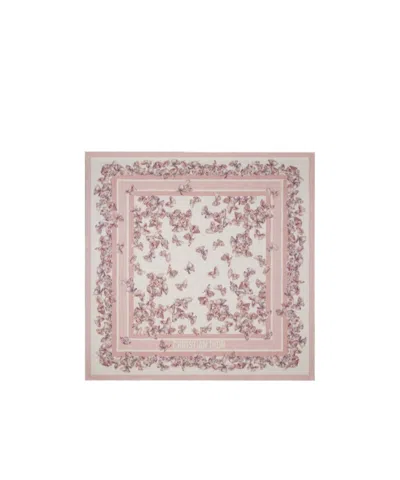 Dior Pattern Silk Scarf In Nude