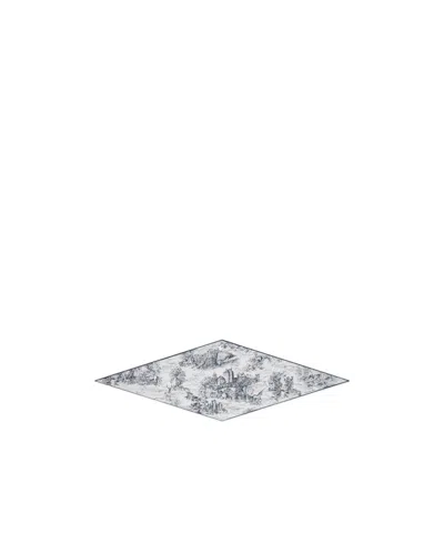 Dior Pattern Silk Scarf In White