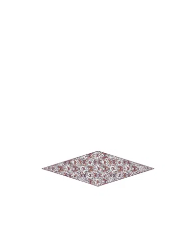 Dior Pattern Silk Scarf In White/color