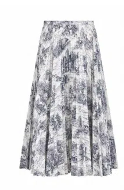 Dior Pattern Skirt In Gray