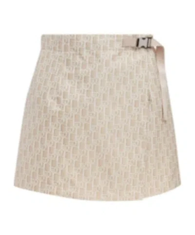 Dior Pattern Skirt In Nude