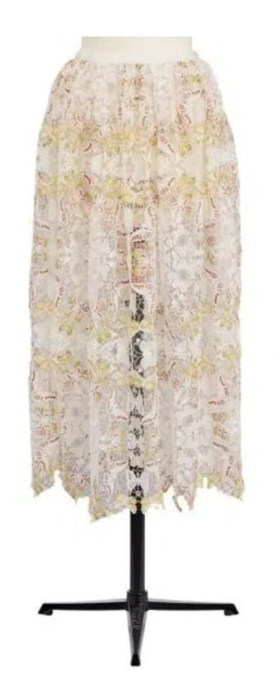 Dior Pattern Skirt In Nude