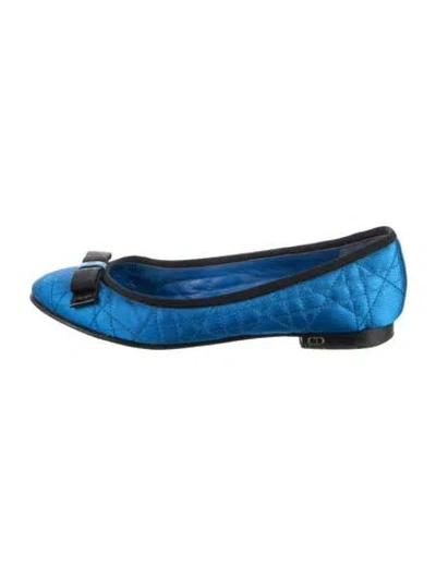 Pre-owned Dior Patterned Ballet Flats In Blue