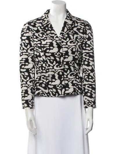 Pre-owned Dior Patterned Blazer In Black