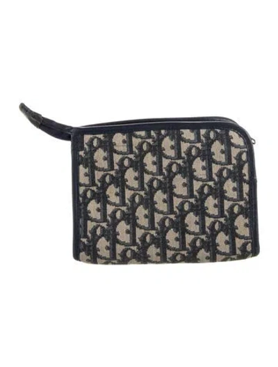 Pre-owned Dior Patterned Coin Purse In Blue