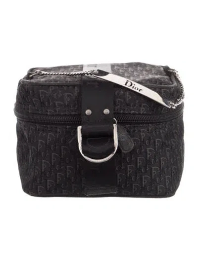 Pre-owned Dior Patterned Cosmetic Bag In Black