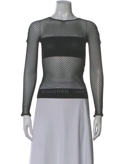 Pre-owned Dior Patterned Crew Neck Top In Multi