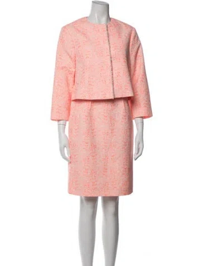 Pre-owned Dior Patterned Dress Set In Orange
