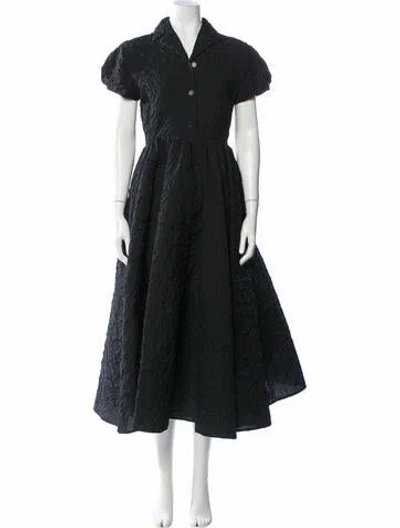 Pre-owned Dior Patterned Long Dress In Black