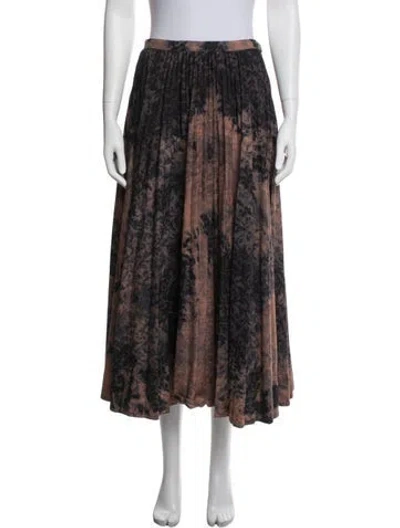Pre-owned Dior Patterned Midi Length Skirt In Neutrals