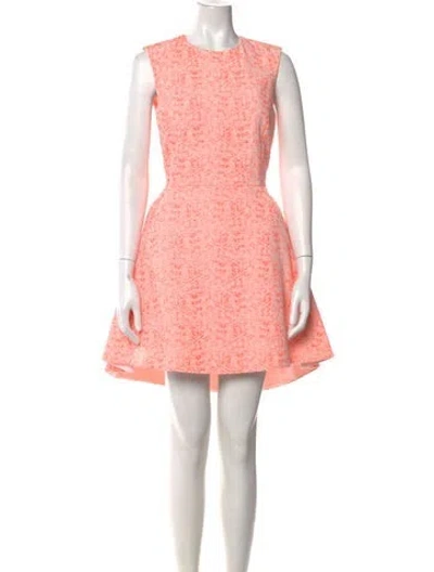 Pre-owned Dior Patterned Mini Dress In Pink