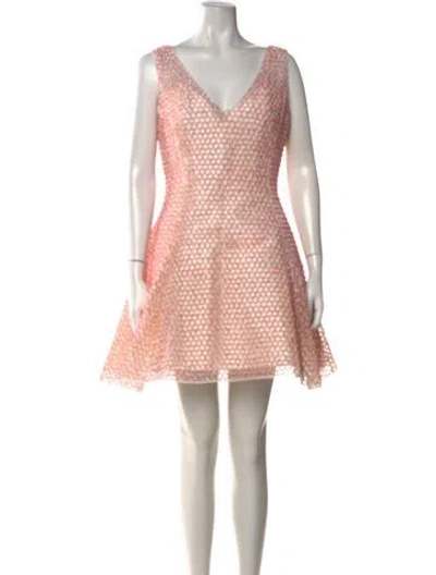 Pre-owned Dior Patterned Mini Dress In Pink
