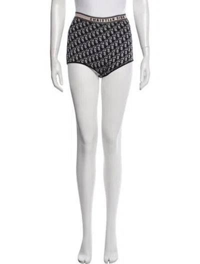 Pre-owned Dior Patterned Mini Shorts In Blue