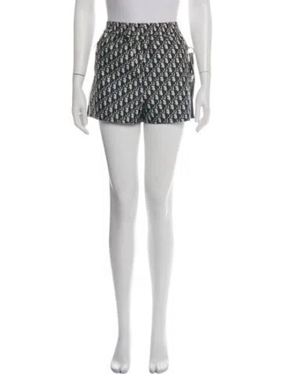 Pre-owned Dior Patterned Mini Shorts In Blue/neutrals