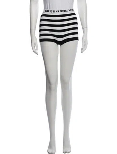 Pre-owned Dior Patterned Mini Shorts In White