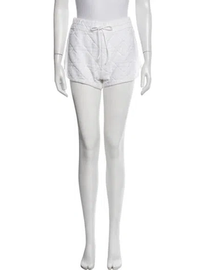 Pre-owned Dior Patterned Mini Shorts In White