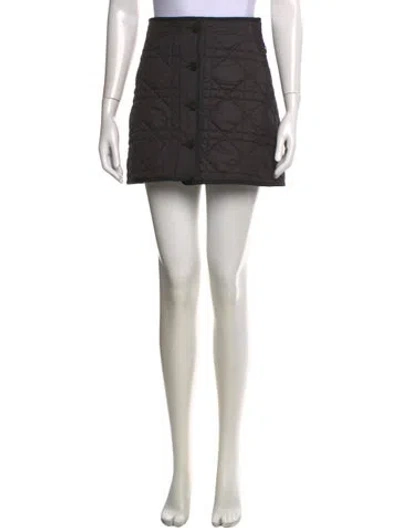 Pre-owned Dior Patterned Mini Skirt In Black