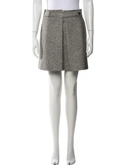 Pre-owned Dior Patterned Mini Skirt In Gold/metallic