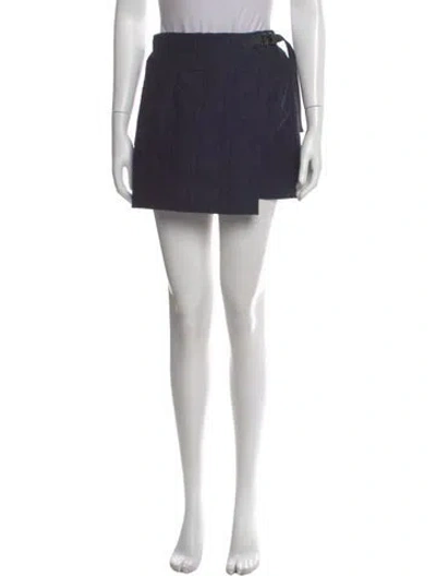 Pre-owned Dior Patterned Mini Skirt In Gray