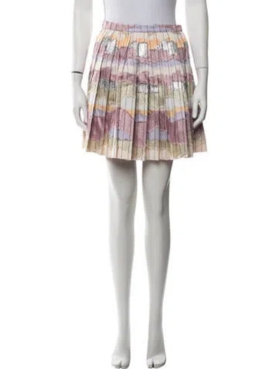 Pre-owned Dior Patterned Mini Skirt In Pink