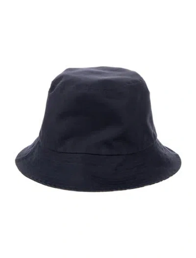 Pre-owned Dior Patterned Nylon Bucket Hat In Blue