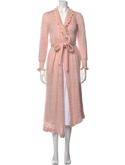 Pre-owned Dior Patterned Open Front Sweater In Pink