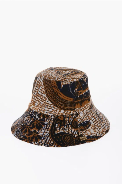 Dior Patterned Reversible Bucket Hat In Brown