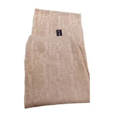 Dior Patterned Scarf In Brown