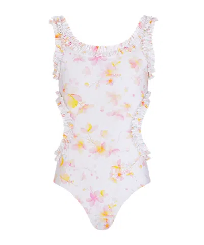Dior Patterned Swimsuit In White