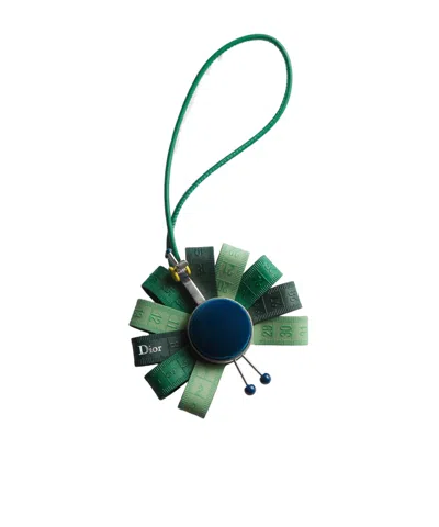 Dior Peacock Bag Charm In Green