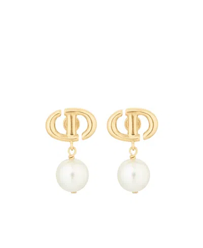 Dior Pearl Earring In Yellow