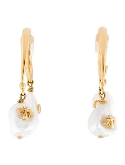 Pre-owned Dior Pearl Perles De Désir Drop Earrings In Multi
