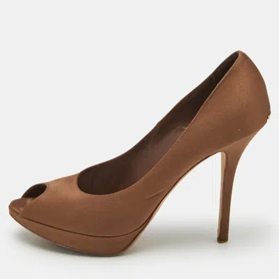 Pre-owned Dior Peep Toe Pumps Size 39.5