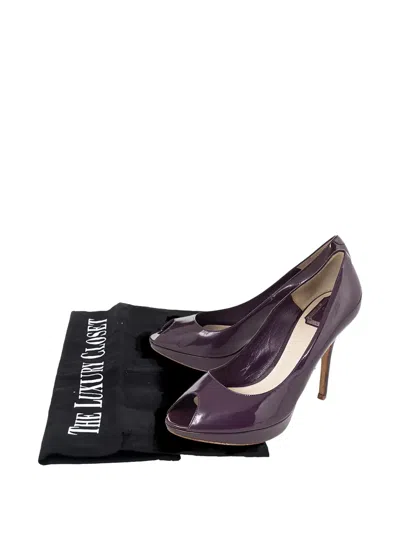 Pre-owned Dior Peep-toe Pumps In Purple