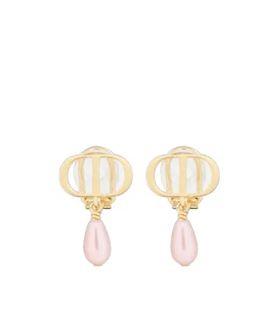 Dior Pendant Earrings In Yellow
