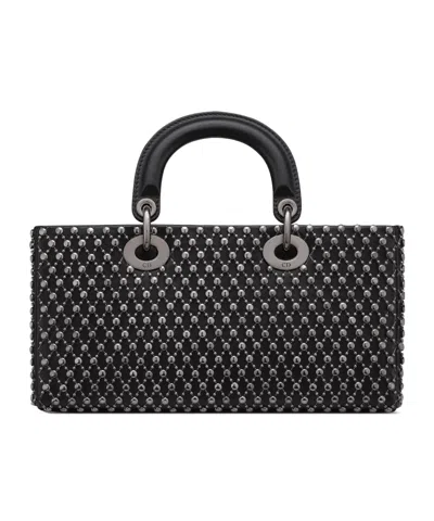 Dior Pendant Shoulder Bag In Black