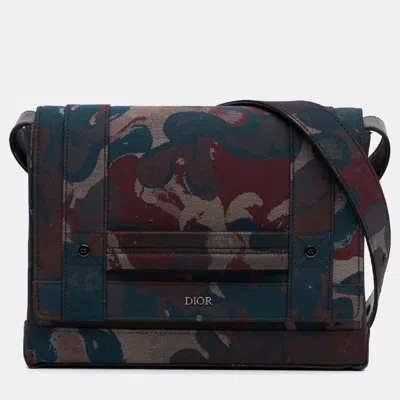 Pre-owned Dior Peter Doig Collaboration Brown Canvas Messenger Bag