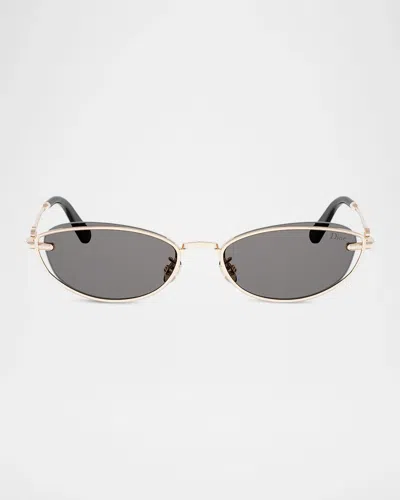 Dior Petit Cd 54mm Oval Sunglasses In Multi