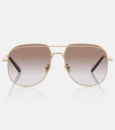 Dior Petit Cd A1u Aviator Sunglasses In Gray