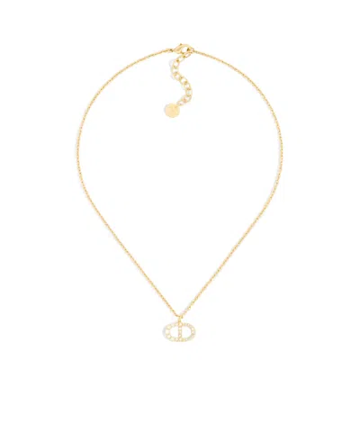 Dior Petit Cd Duo Necklace In Gold