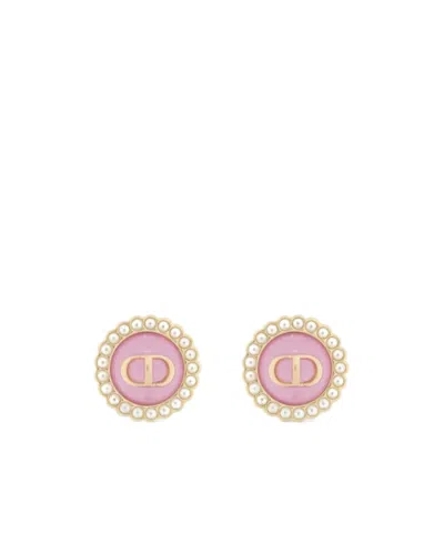 Dior Petit Cd Earrings In Pink