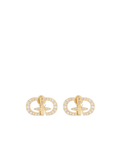 Dior Petit Cd Earrings In Yellow