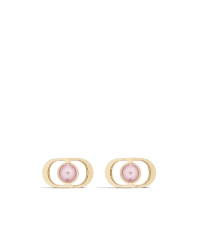 Dior Petit Cd Jolie Mini Earrings In Yellow