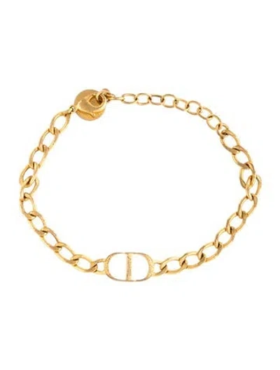 Pre-owned Dior Petit Cd Link Bracelet, 7.5" In Multicolor