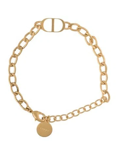 Pre-owned Dior Petit Cd Link Bracelet, 8" In Multicolor